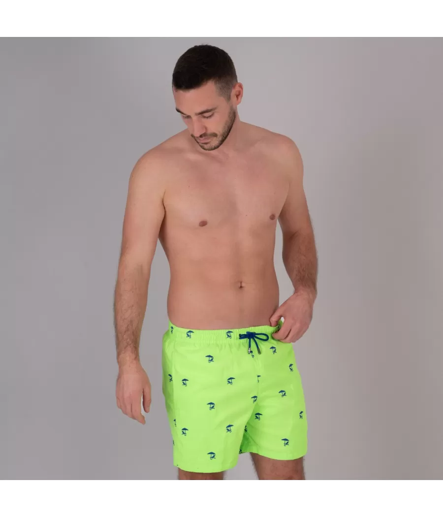 Maillot de bain homme transat vert fluo | Kiwi Saint Tropez