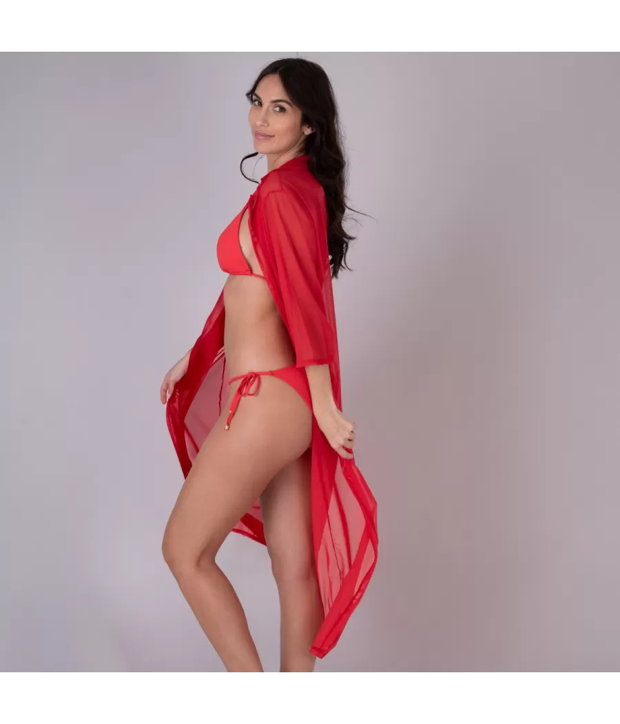 Kimono femme savane rouge