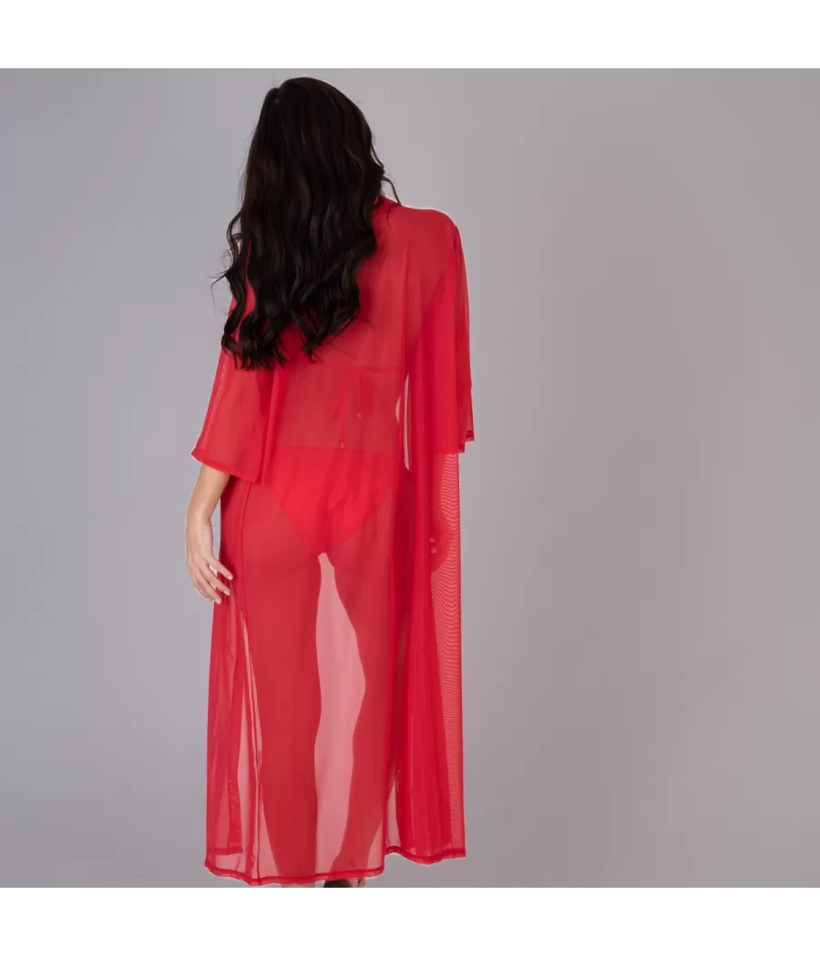 Kimono femme savane rouge