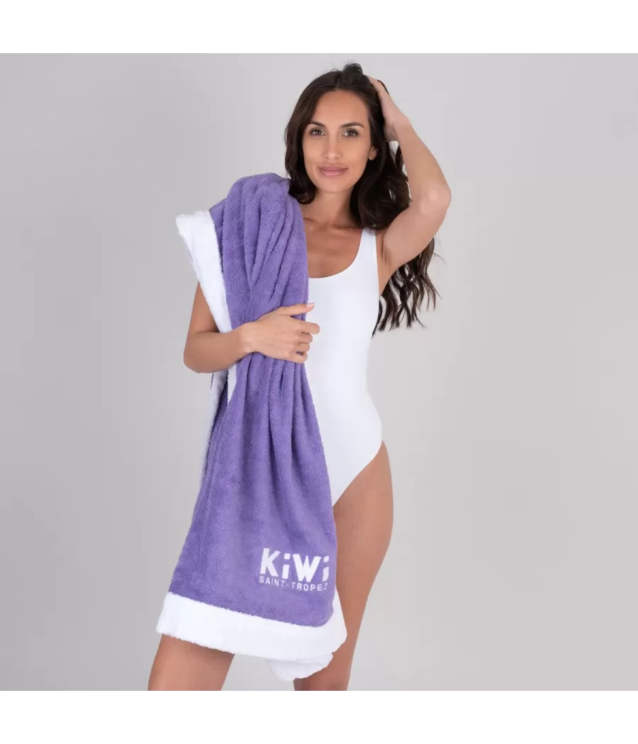 Serviette de plage mauve