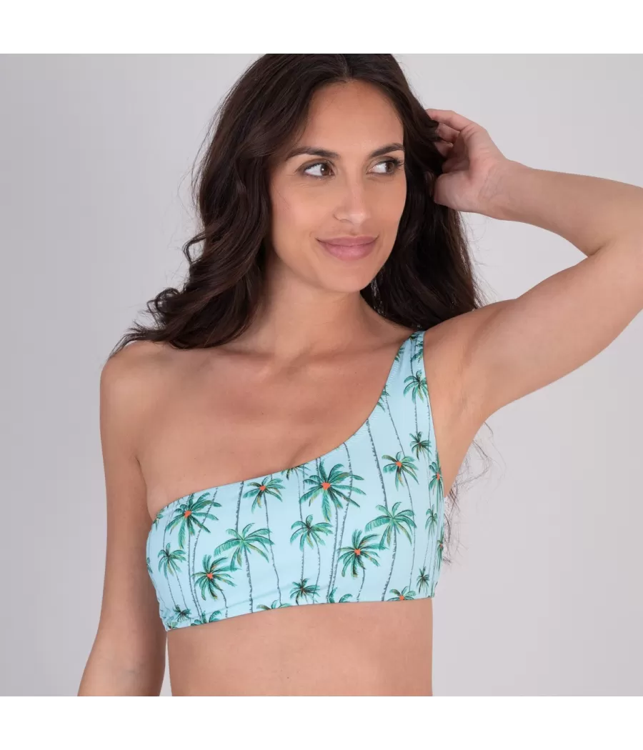 Haut de maillot bandeau tinghir aqua