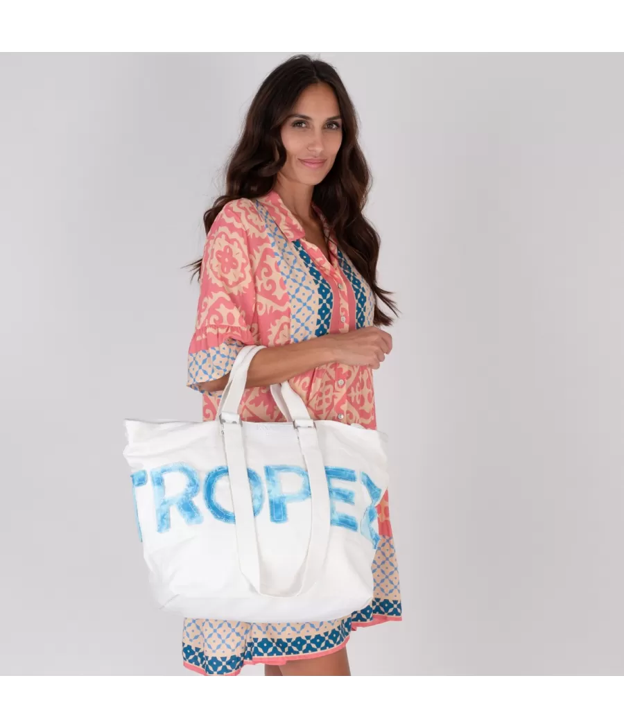 Saint Tropez tie&die patch bleu medium - Beach bags | Kiwi Saint Tropez