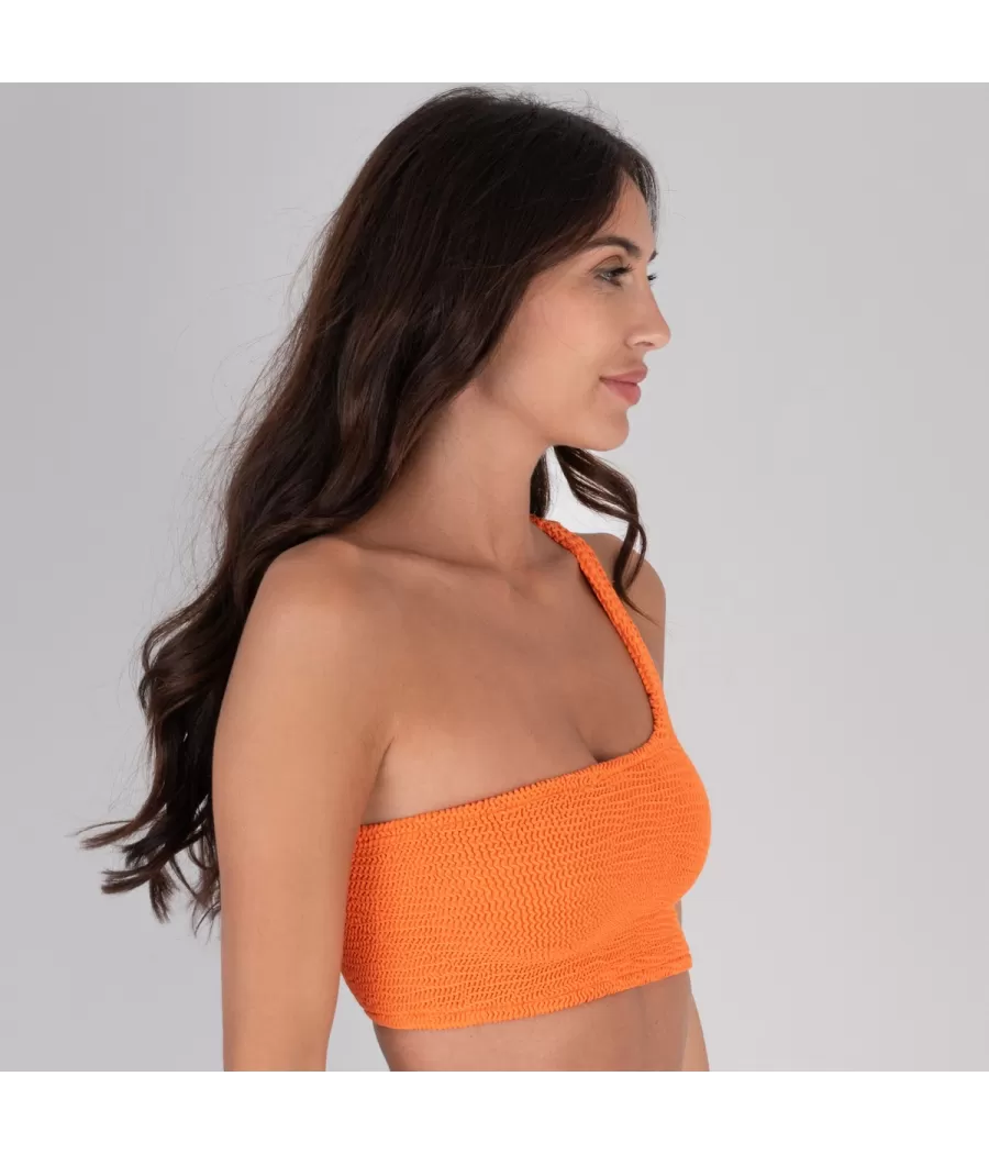 Haut de maillot femme asymétrique one size orange | Kiwi Saint Tropez