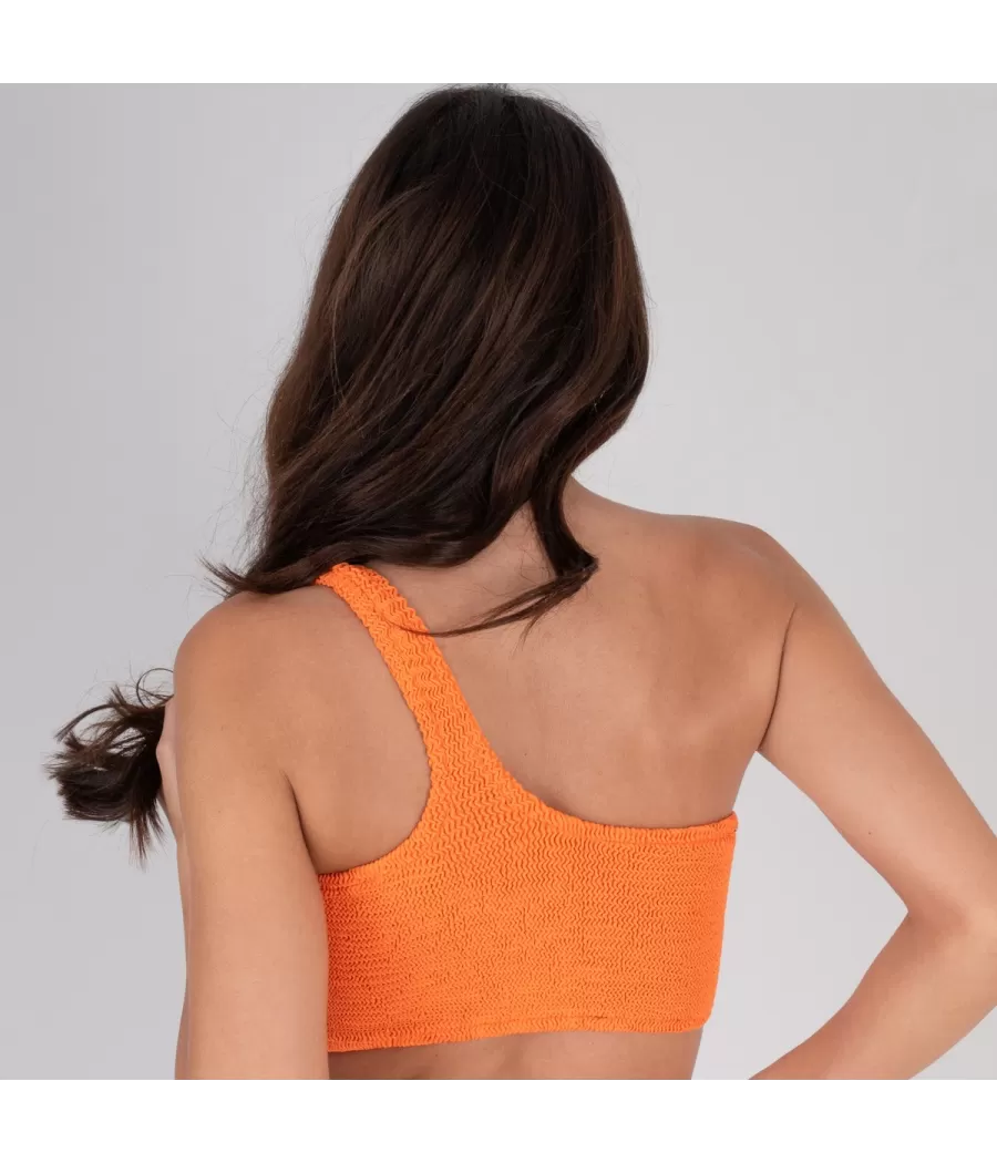 Haut de maillot femme asymétrique one size orange | Kiwi Saint Tropez