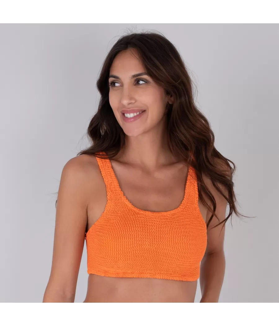 Haut de maillot femme brassière one size orange - Plain mix and match | Kiwi Saint Tropez