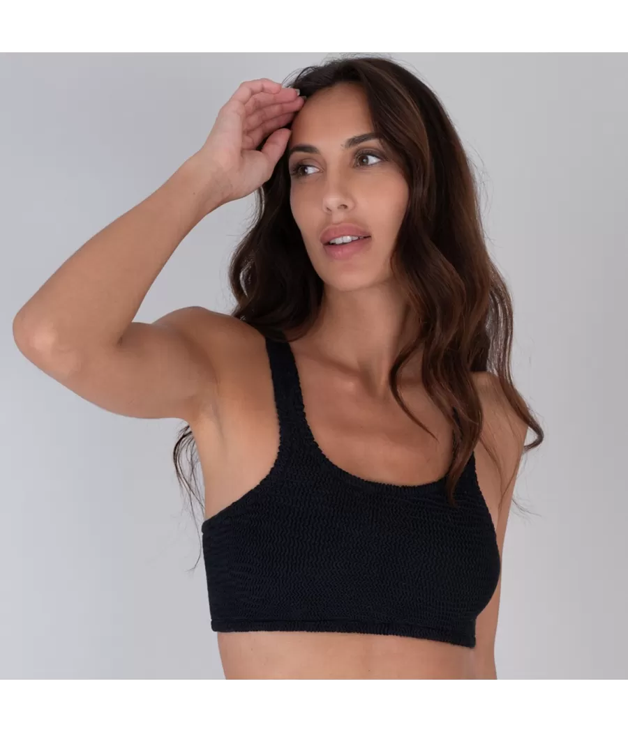 Haut de maillot femme brassière one size noir - Plain mix and match | Kiwi Saint Tropez