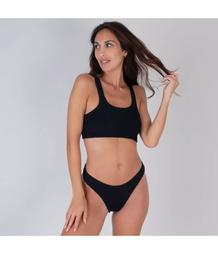 Haut de maillot femme brassière one size noir | Kiwi Saint Tropez