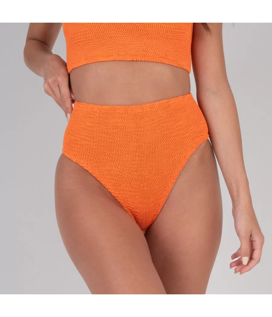 Bikinislip dames één maat hoog oranje