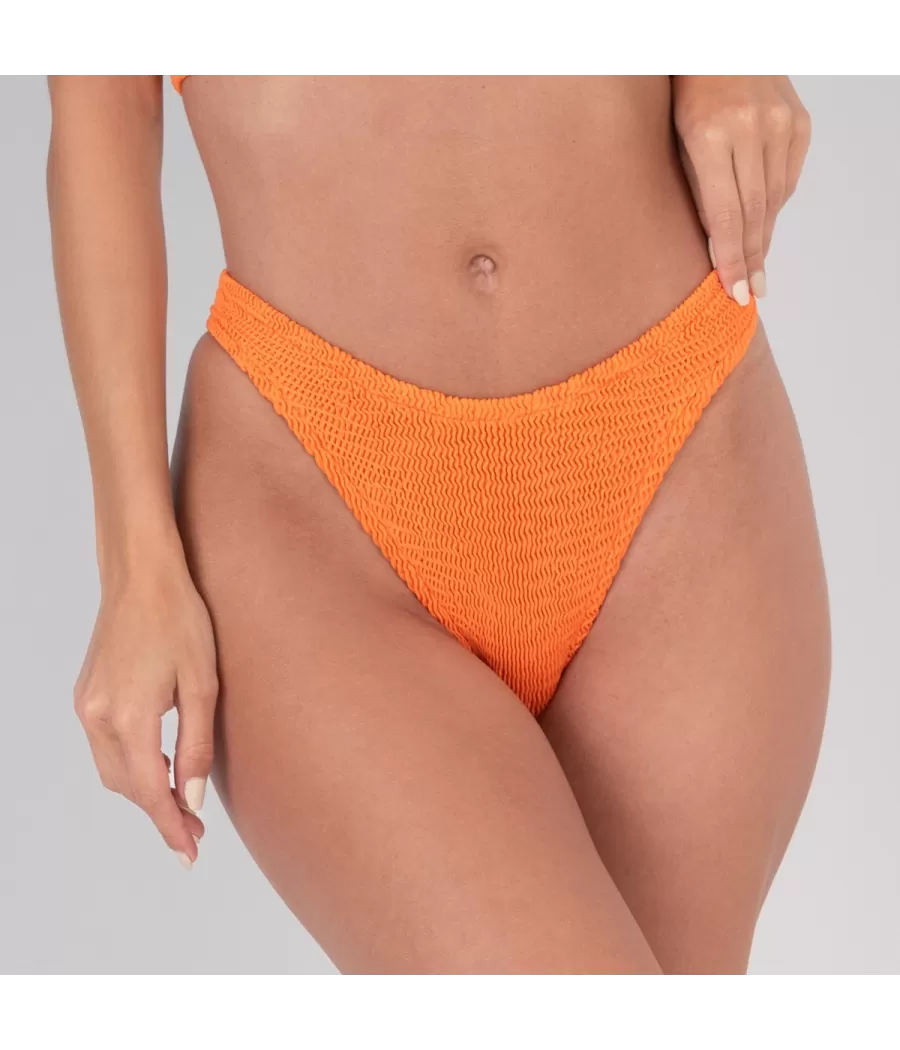 Culotte de maillot femme échancrée odelya one size orange - Plain mix and match | Kiwi Saint Tropez