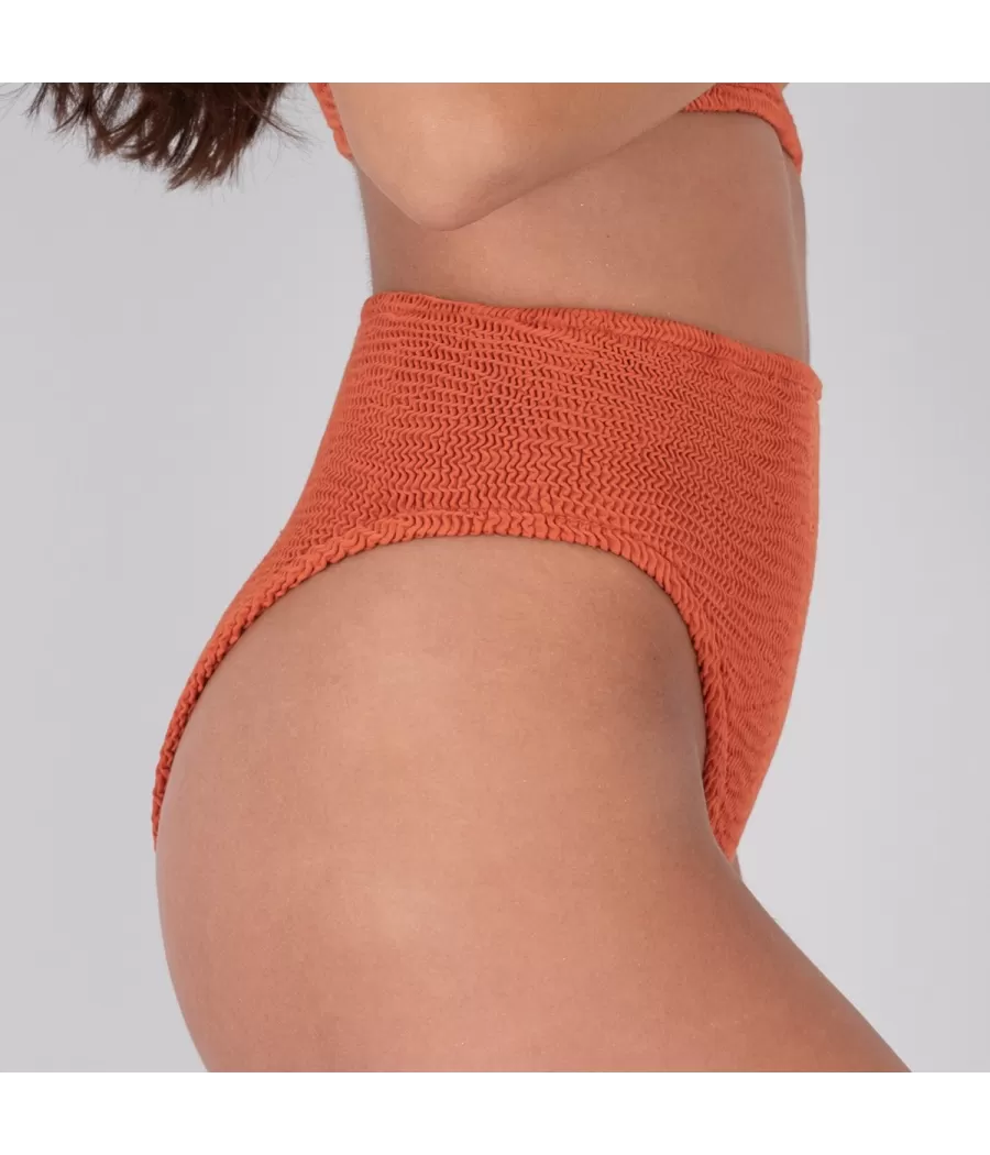 Culotte de maillot femme haute one size terracotta | Kiwi Saint Tropez