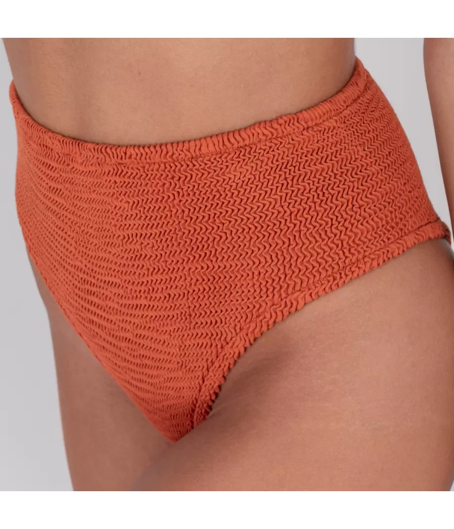 Culotte de maillot femme haute one size terracotta | Kiwi Saint Tropez