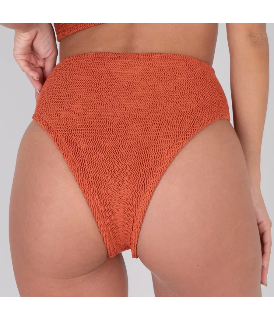 Culotte de maillot femme haute one size terracotta | Kiwi Saint Tropez