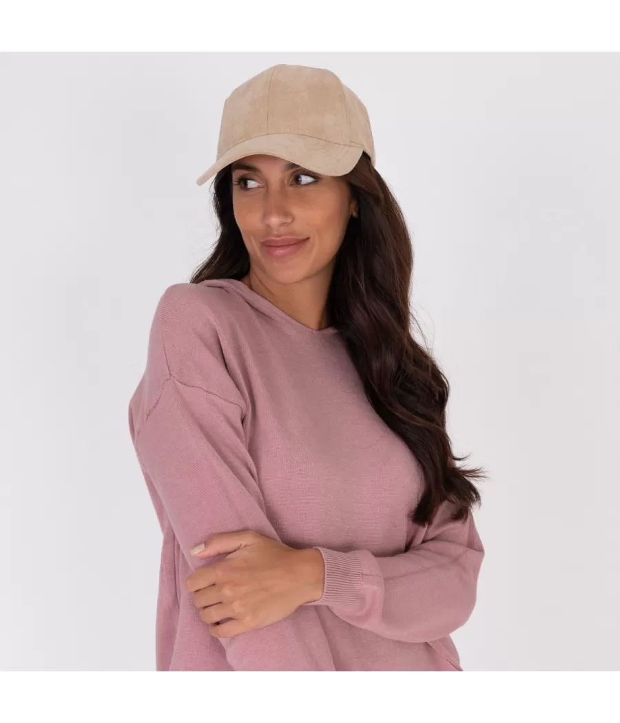 Casquette mixte nubuck beige | Kiwi Saint-Tropez