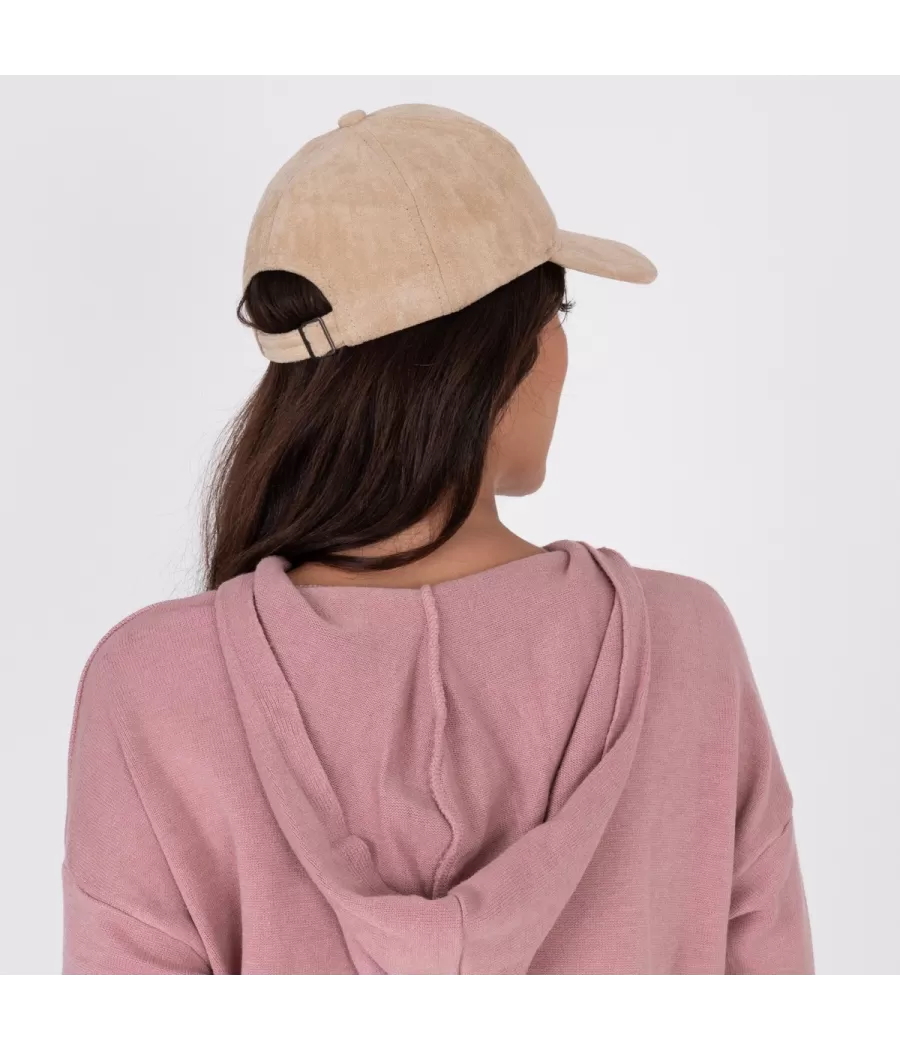 Casquette mixte nubuck beige | Kiwi Saint-Tropez