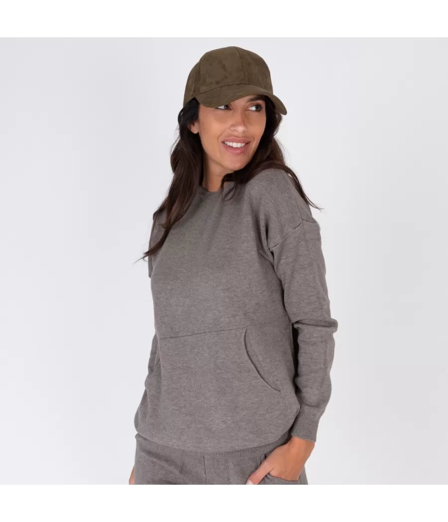 Casquette mixte nubuck kaki | Kiwi Saint-Tropez