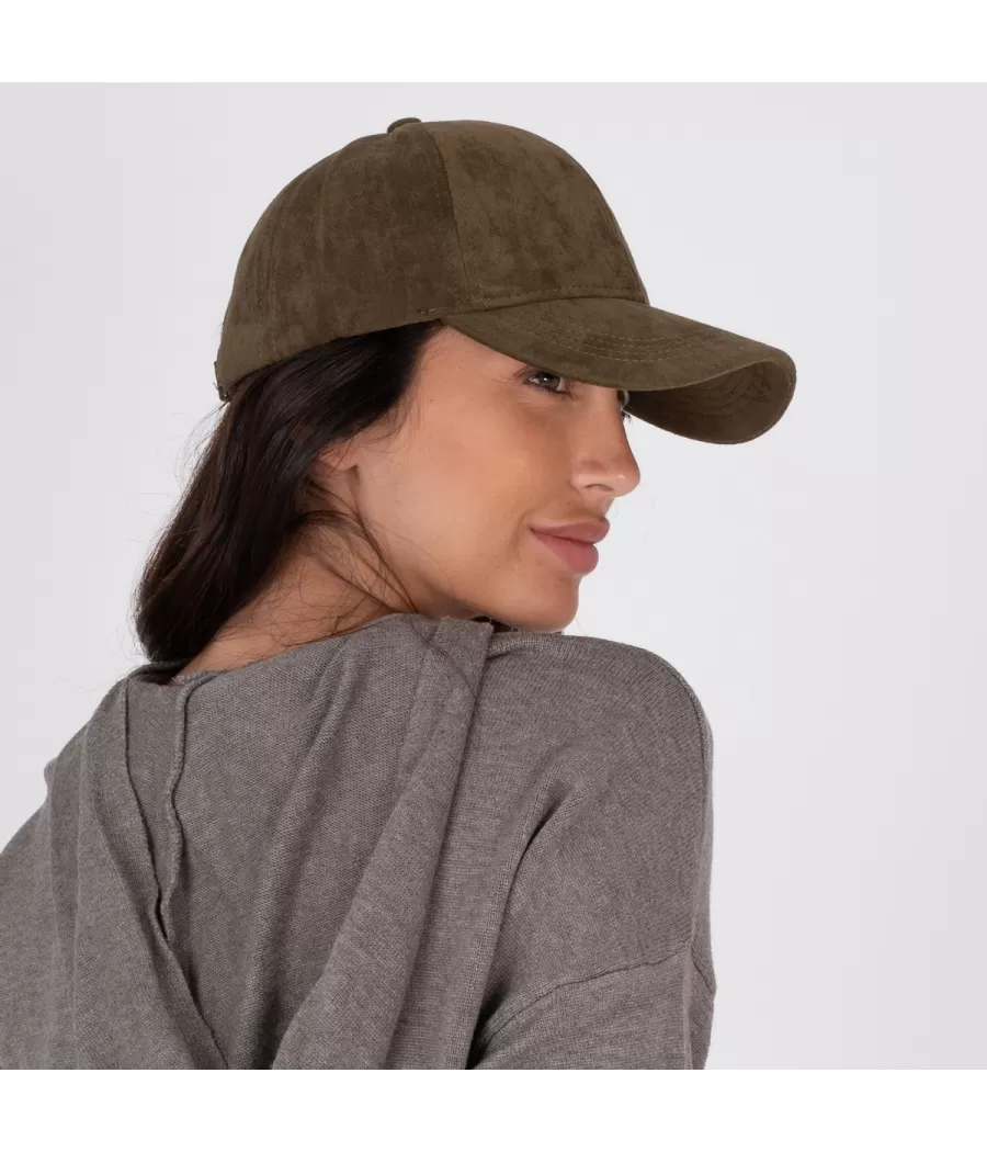 Casquette mixte nubuck kaki | Kiwi Saint-Tropez