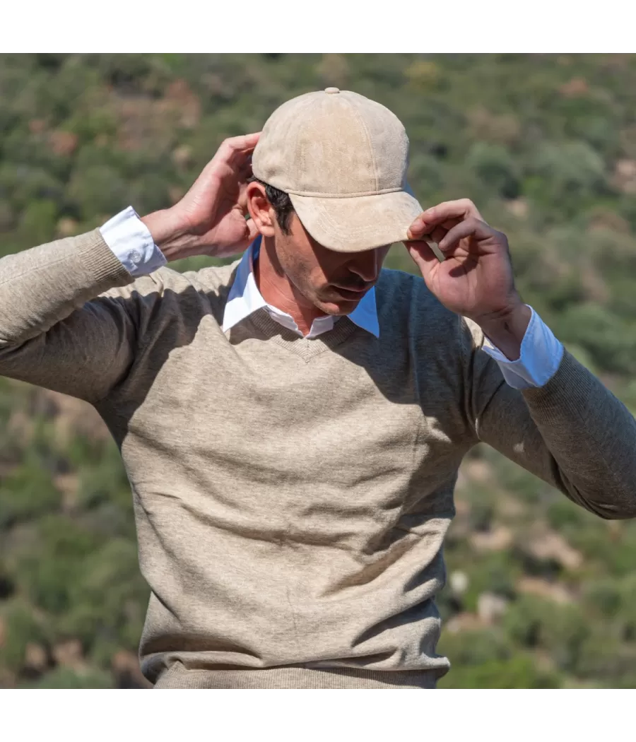 Casquette mixte nubuck beige - Caps | Kiwi Saint Tropez