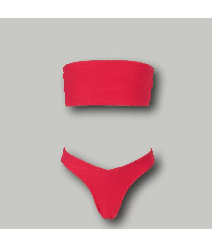 Maillot 2 pièces fille brassière leriane rubis (Exclu web 2024) - Maillots 2 pièces fille | Kiwi Saint Tropez