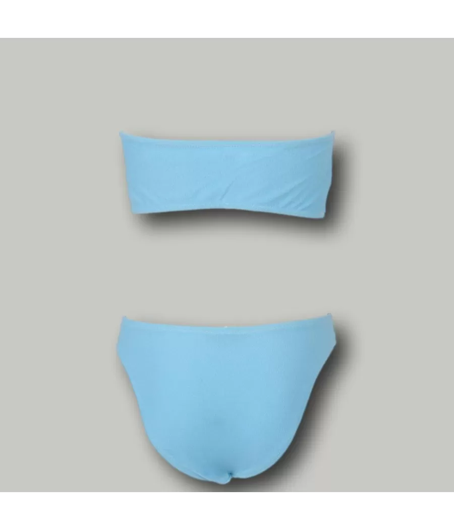 Maillot 2 pièces fille brassière leriane ciel (Exclu web 2024) | Kiwi Saint Tropez