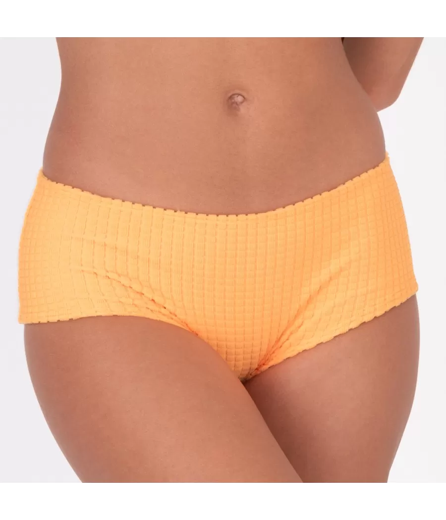 Culotte de maillot femme shorty selma bee abricot (Exclu web 2024) - Plain mix and match | Kiwi Saint Tropez