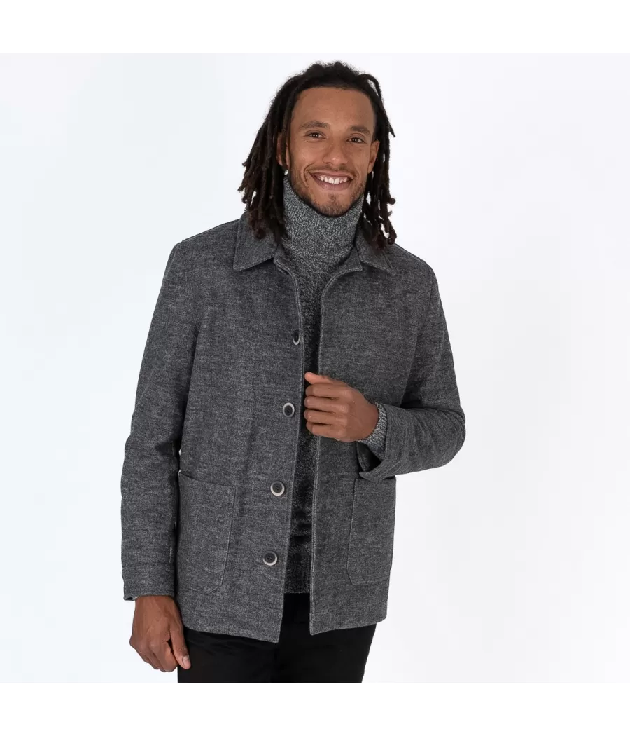 Veste homme officier anthracite | Kiwi Saint Tropez