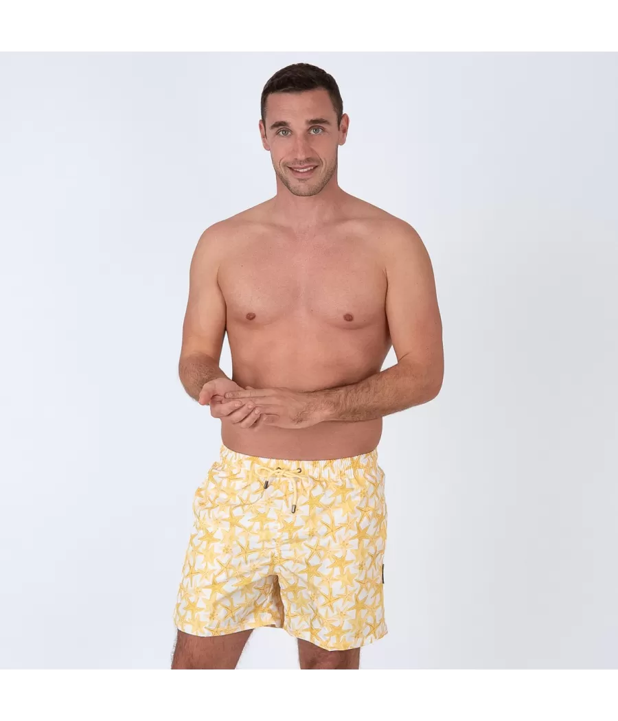 Herenzwempak zeester geel (Exclusief web 2024) - Maillots de bain imprimés | Kiwi Saint Tropez