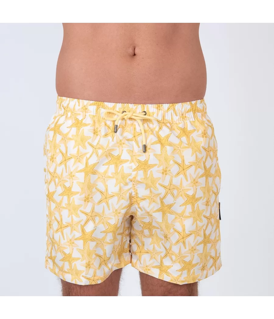 Maillot de bain homme starfish jaune (Exclu web 2024) - Maillots de bain imprimés | Kiwi Saint Tropez