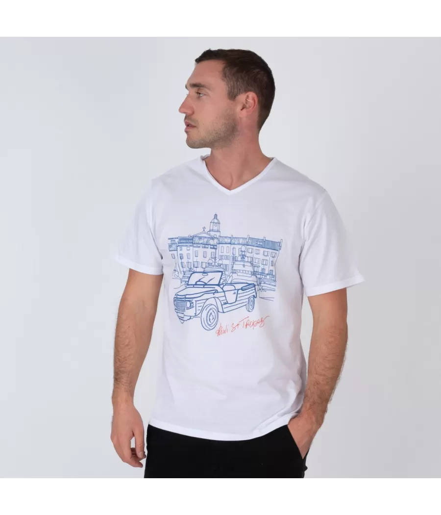 T-shirt homme mehari blanc | Kiwi Saint Tropez