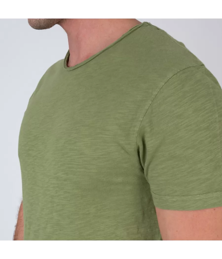 T-shirt homme col rond topaz olive | Kiwi Saint Tropez