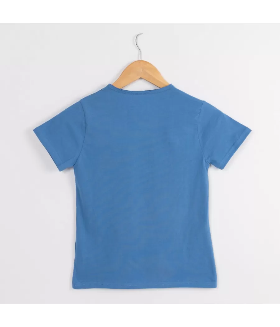 Blauw mehari jongens-T-shirt - T-shirts garçon | Kiwi Saint Tropez