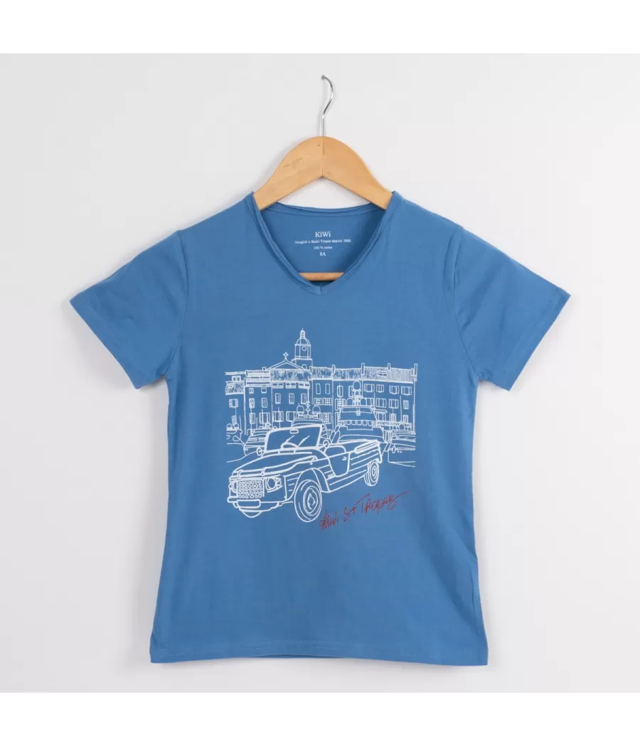 Blauw mehari jongens-T-shirt