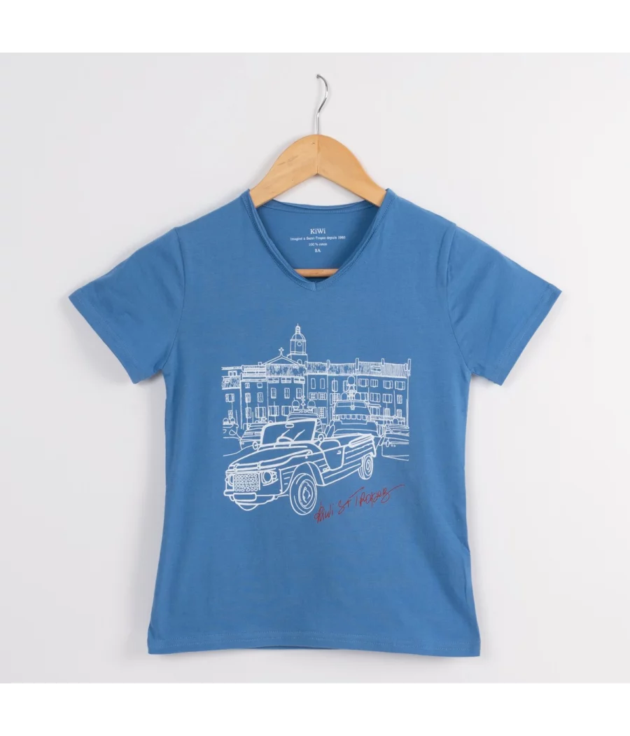 T-shirt garçon méhari bleu - T-shirts garçon | Kiwi Saint Tropez