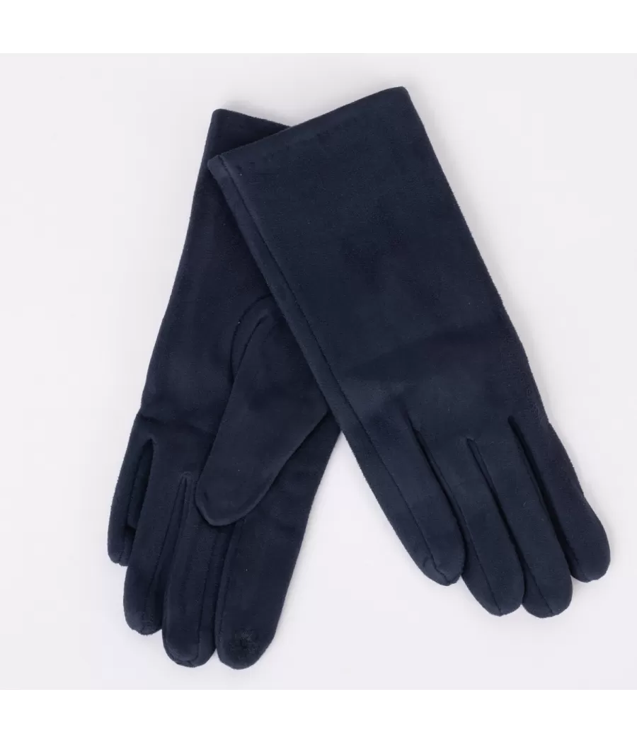 Gants femme nubuck marine