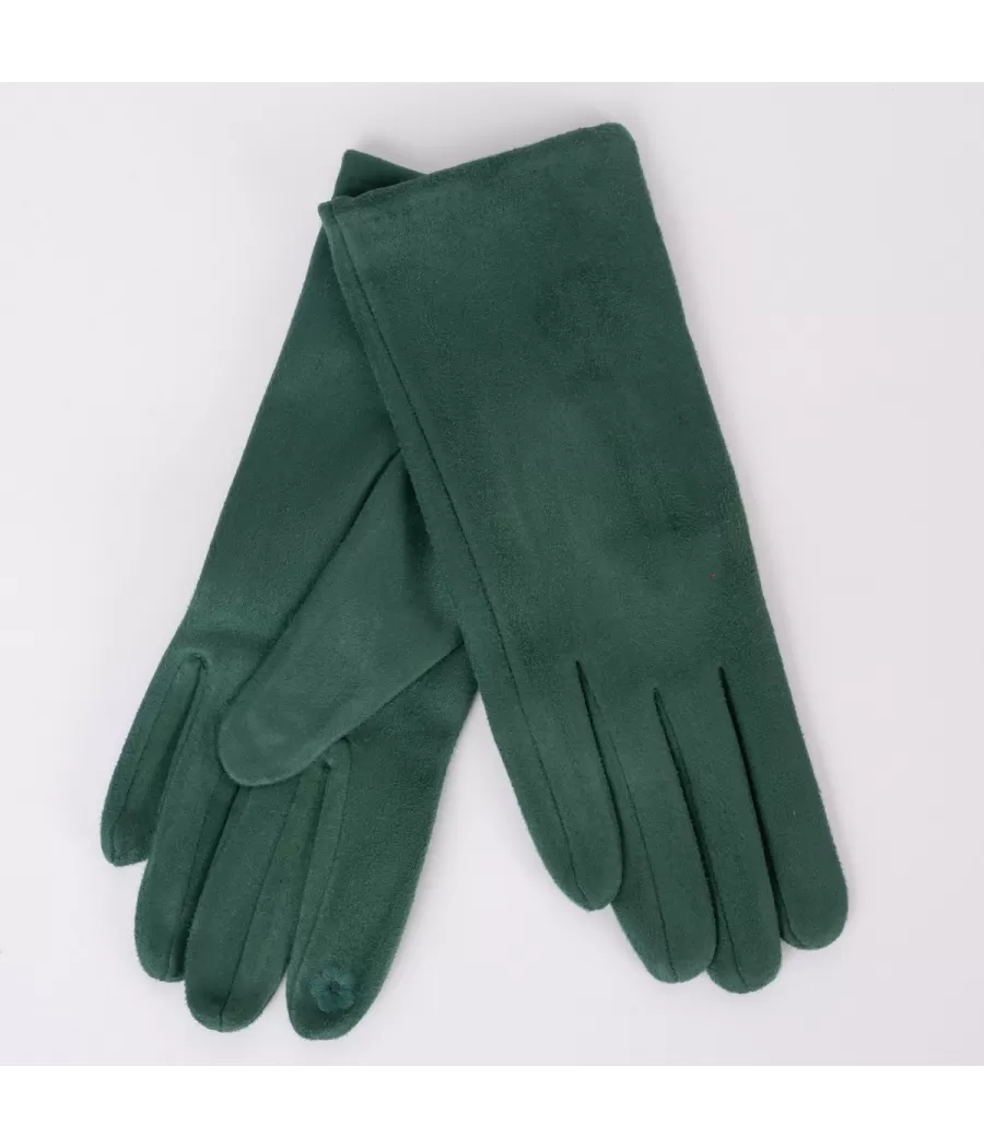 Gants femme nubuck vert