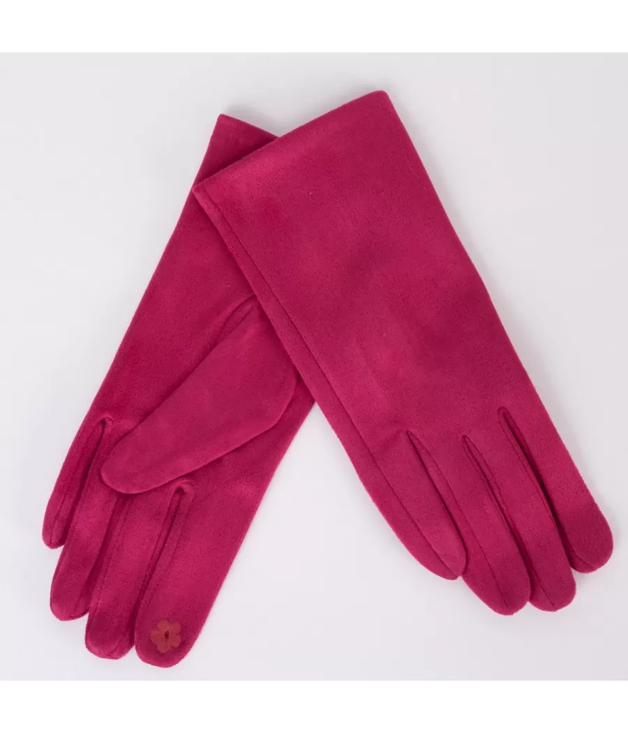 Gants femme nubuck fushia