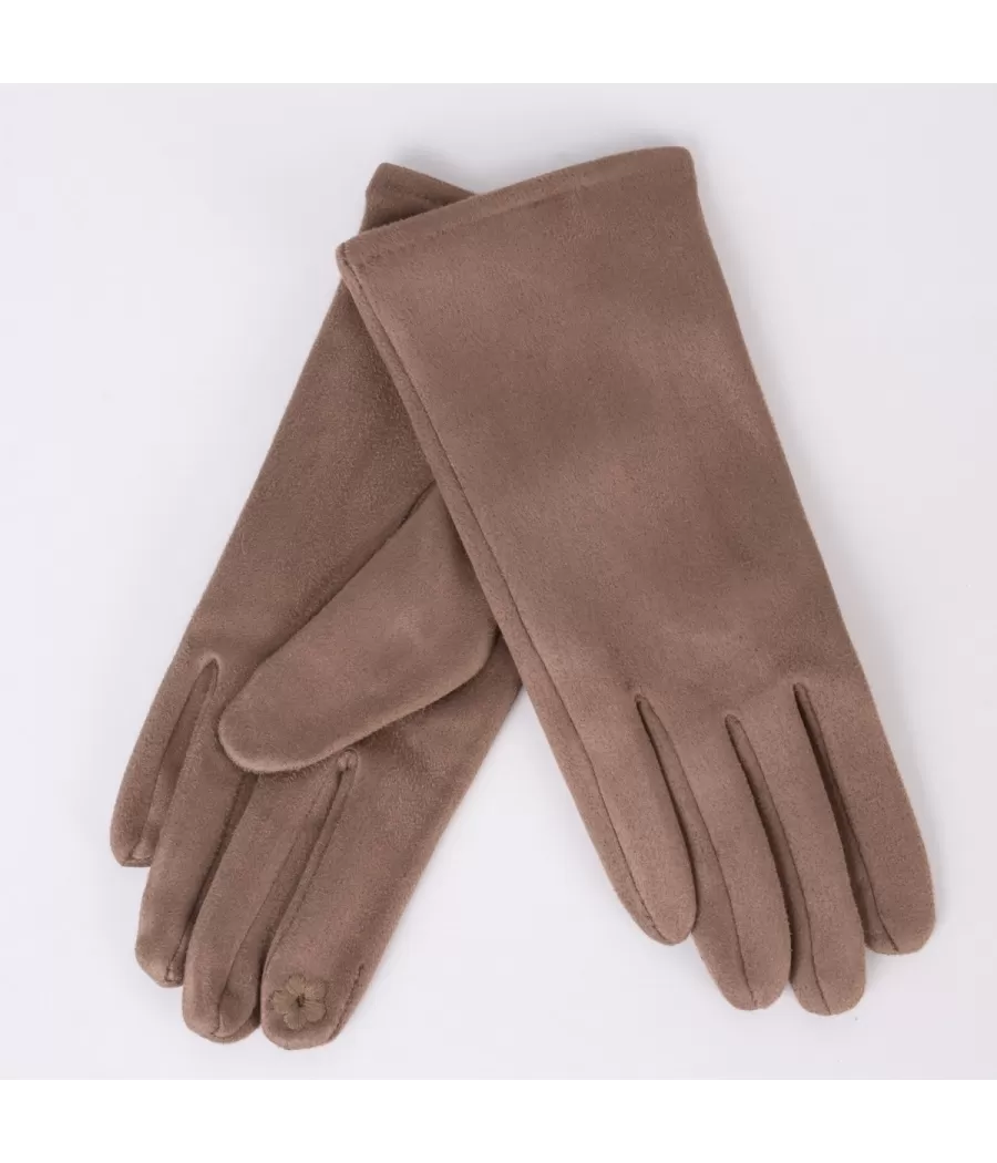 Gants femme nubuck taupe | Kiwi Saint Tropez