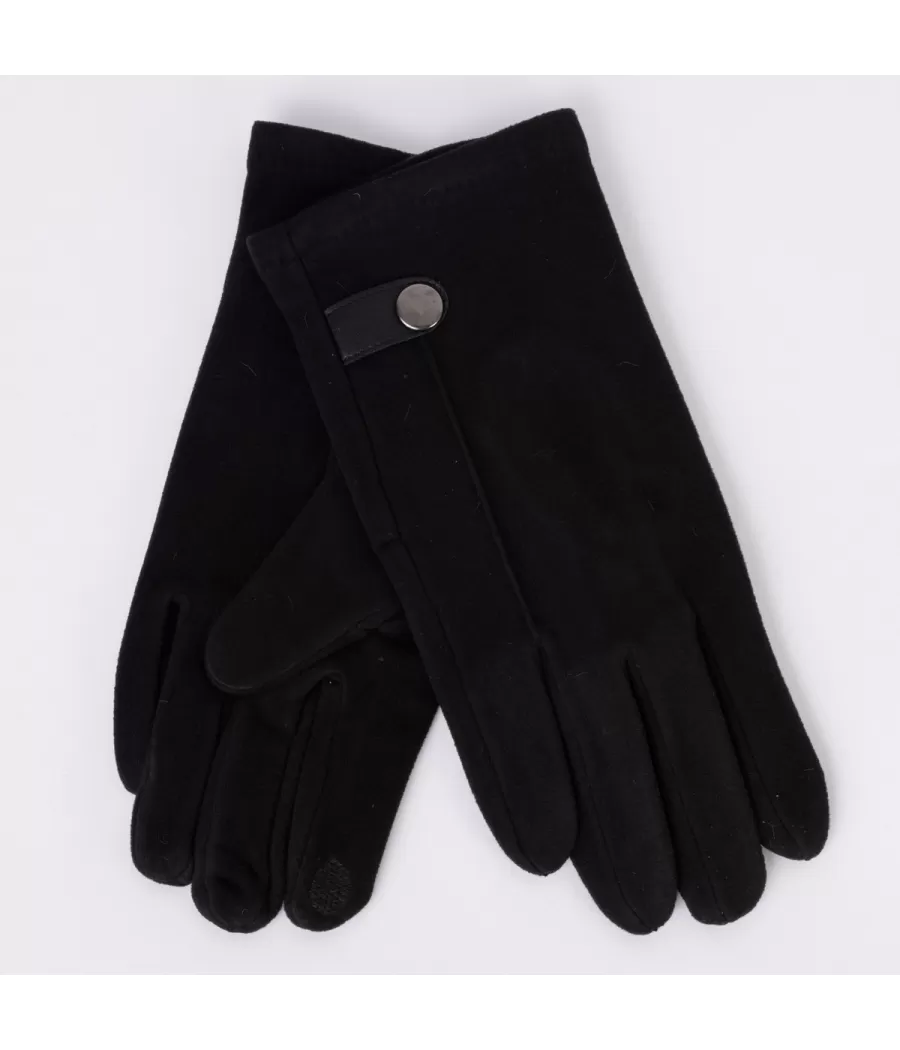 Gants homme nubuck noir