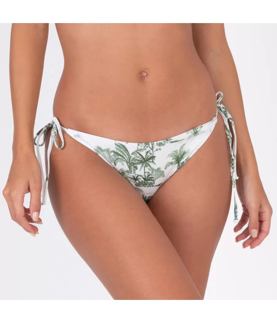 Culotte de maillot femme nouée jungle vert (Exclu web 2024) - Printed mix and match | Kiwi Saint Tropez