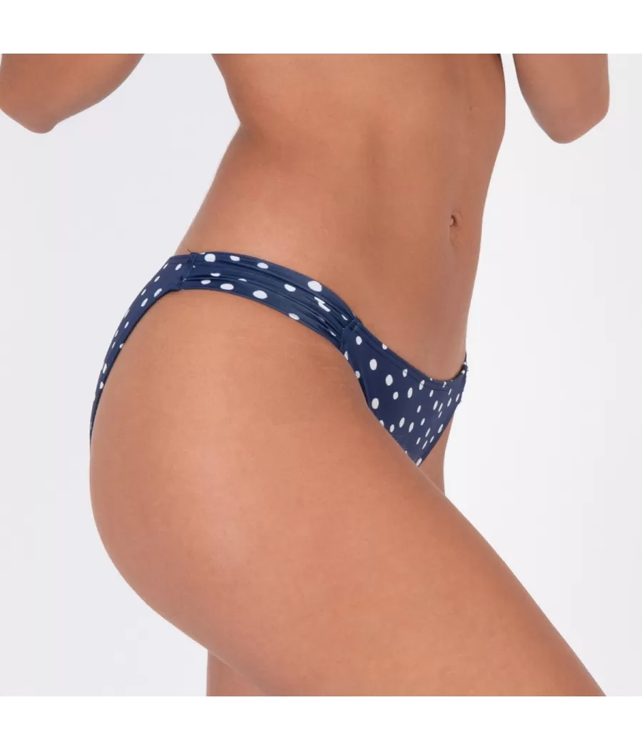 Culotte de maillot femme echancrée peas navy (Exclu web 2024) | Kiwi Saint Tropez