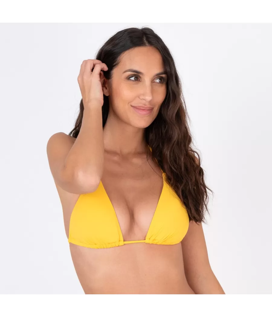 Haut de maillot triangle large savane maïs (Exclu web 2024)