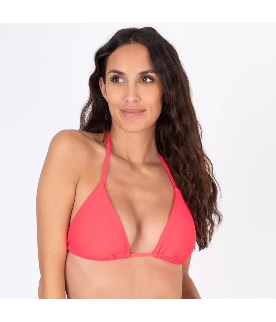 Haut de maillot triangle large T.Vitane corail (Exclu web 2024) | Kiwi Saint Tropez