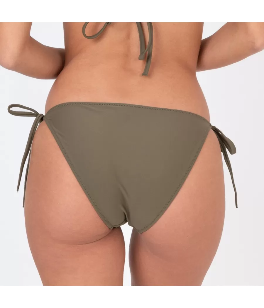 Culotte de maillot femme nouée mixane kaki (Exclu web 2024) - Maillots séparables unis | Kiwi Saint Tropez