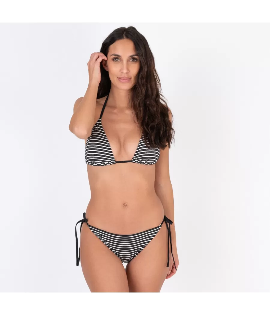 Culotte de maillot femme nouée boat noir (Exclu web 2024) | Kiwi Saint Tropez