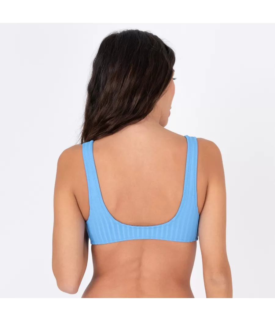 Haut de maillot femme brassière Marion Lupin bleu (Exclu web 2024) | Kiwi Saint Tropez