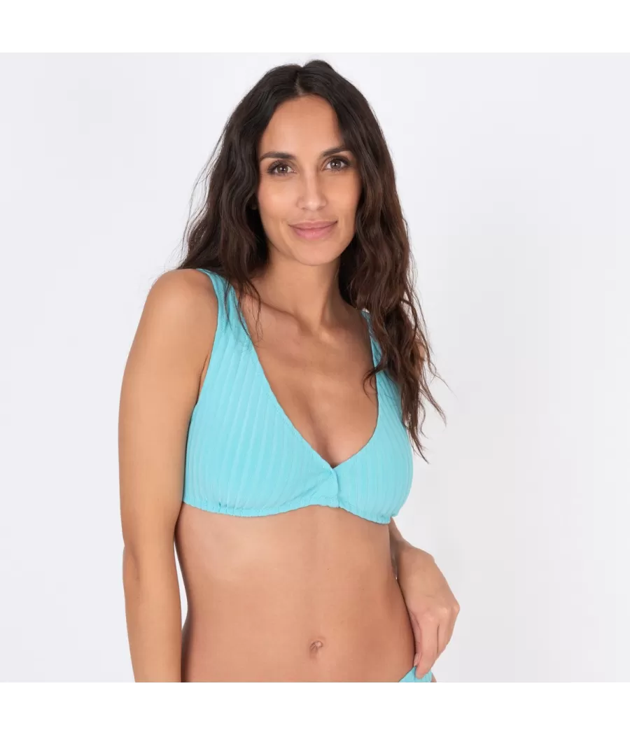 Haut de maillot femme brassière Marion Lupin océan (Exclu web 2024)