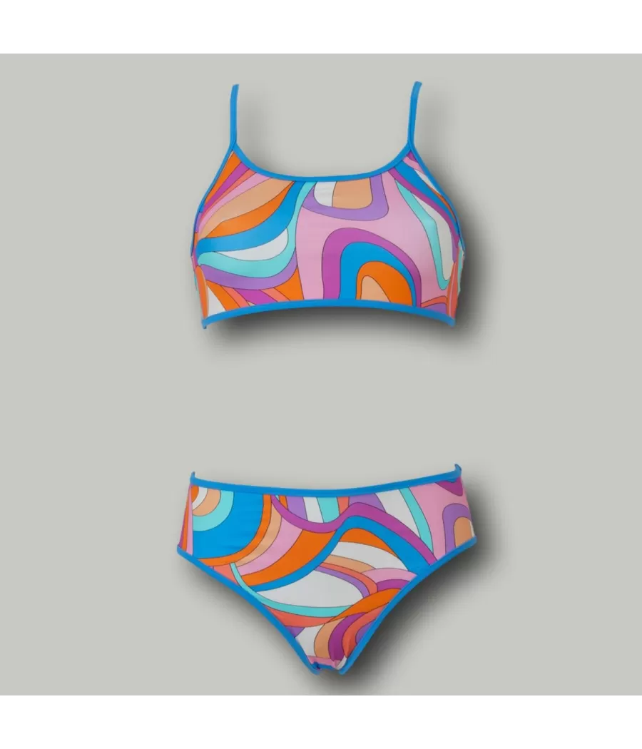 Maillot 2 pièces fille brassière rio rose | Kiwi Saint Tropez