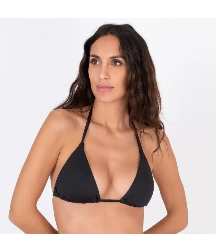 Haut de maillot femme triangle large savane noir - Plain mix and match | Kiwi Saint Tropez