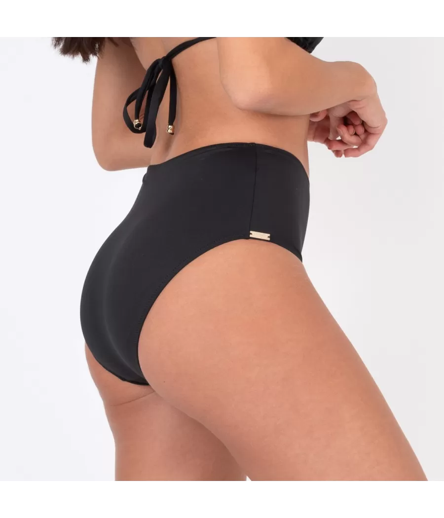 Culotte de maillot femme haute savane noir | Kiwi Saint Tropez