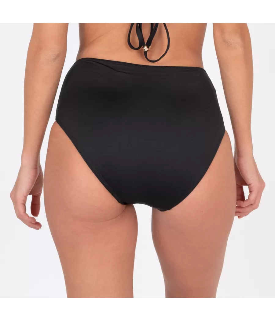 Culotte de maillot femme haute savane noir | Kiwi Saint Tropez