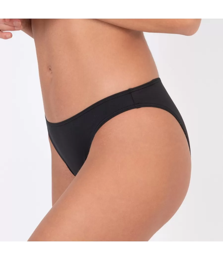 Culotte de maillot femme basique savane noir | Kiwi Saint Tropez